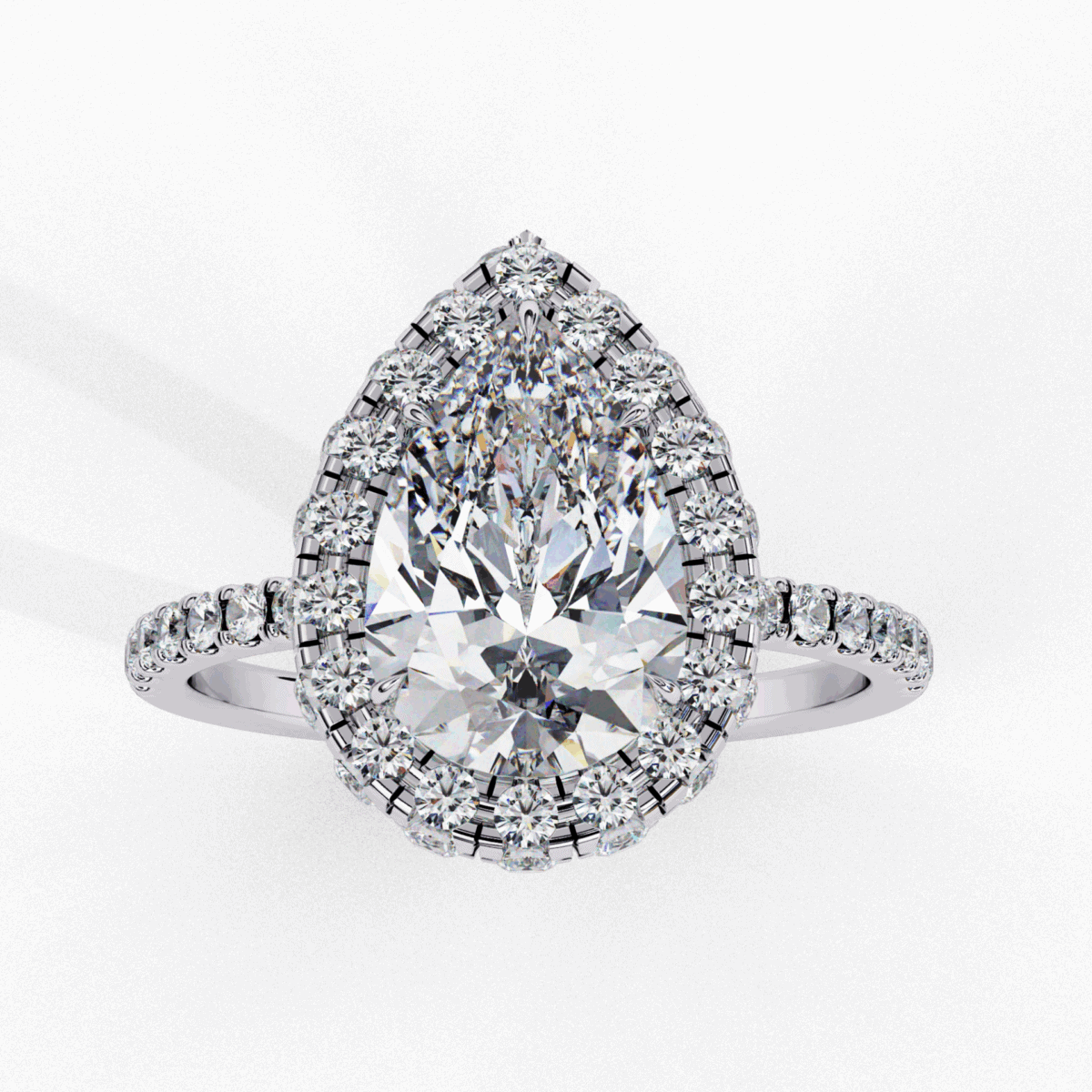 2 Carat Pear Cut Signature Solitaire Ring  Image 3