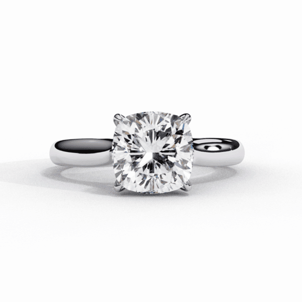 2.75 Carat Cushion Cut Classic Solitaire Ring