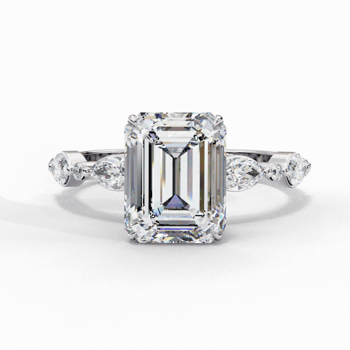 2.5 Carat Emerald Cut Endless Love Solitaire Wedding Ring  Image 1