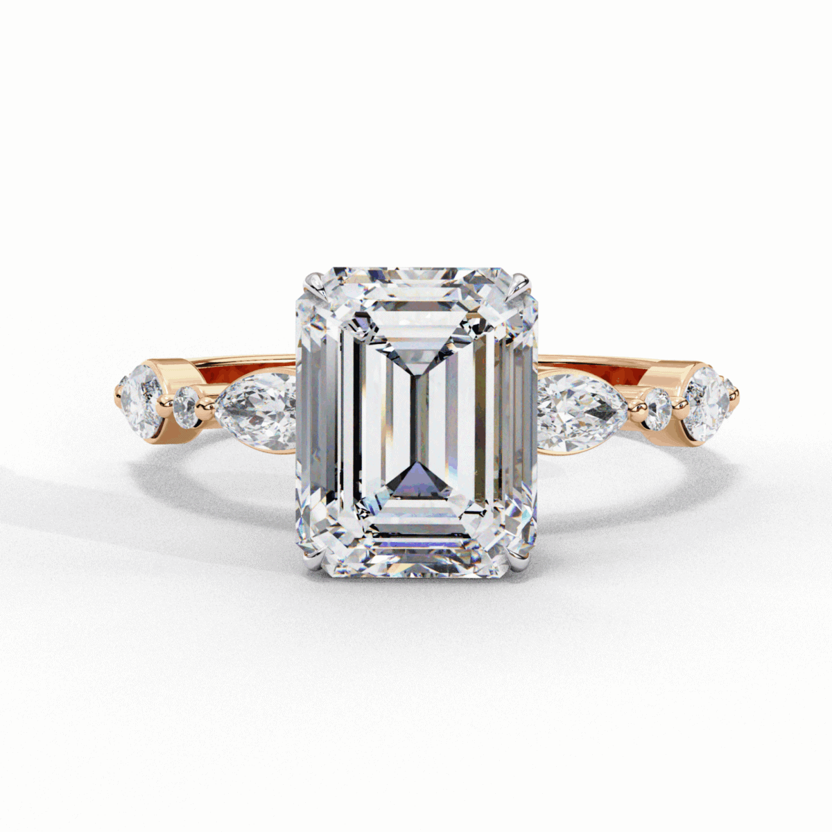 2.5 Carat Emerald Cut Endless Love Solitaire Wedding Ring  Image 9