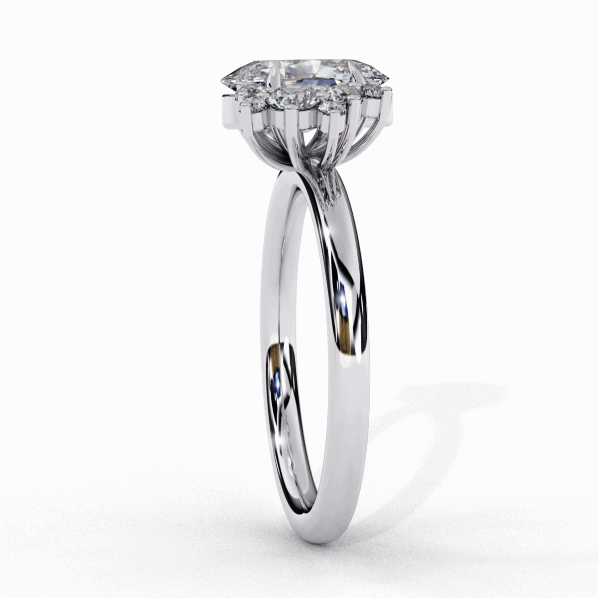 1.25 Carat Oval Cut Classic Solitaire Forever Band  Image 3