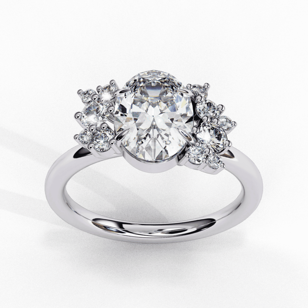 1.25 Carat Oval Cut Classic Solitaire Forever Band  Image 4