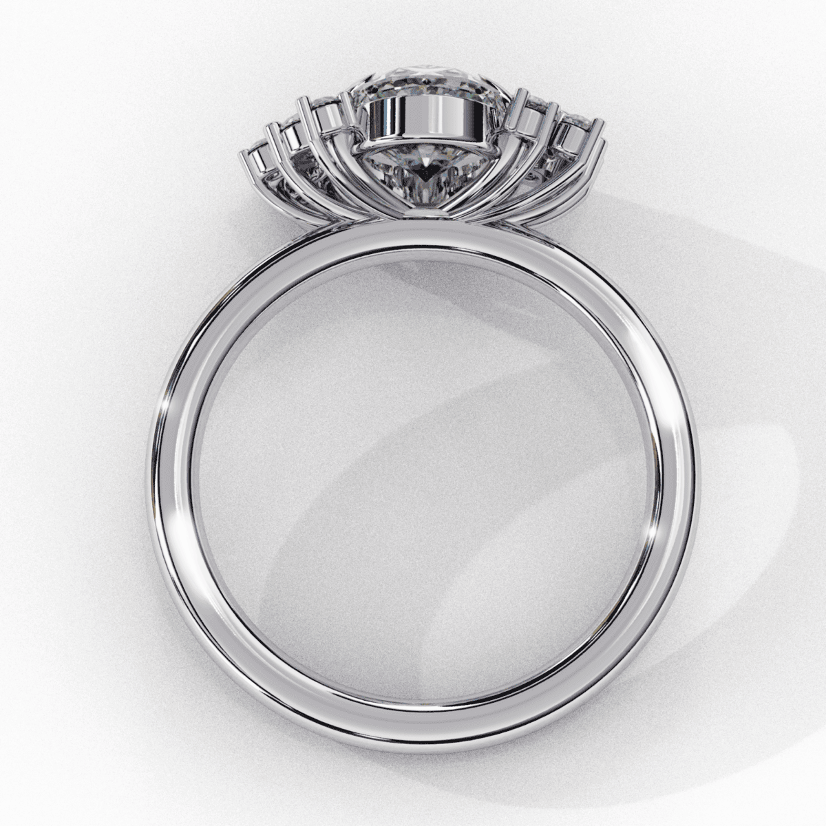 1.25 Carat Oval Cut Classic Solitaire Forever Band  Image 5