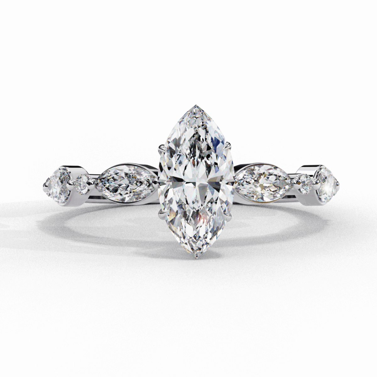 1.75 Carat Marquise Cut Endless Love Solitaire Wedding Ring  Image 1