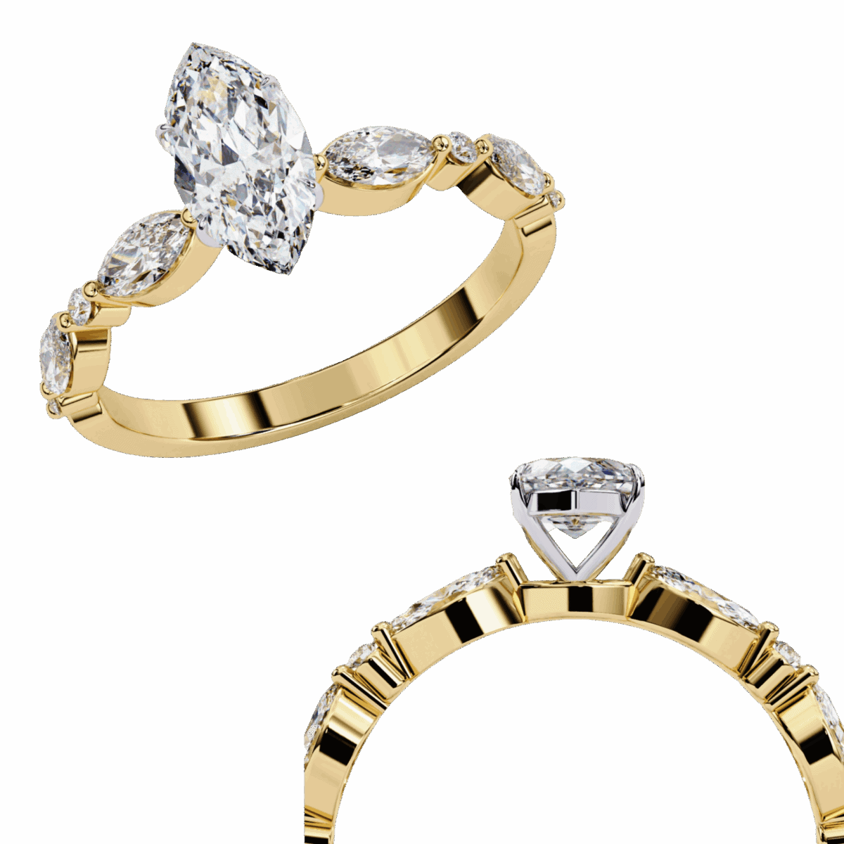 1.75 Carat Marquise Cut Endless Love Solitaire Wedding Ring  Image 6