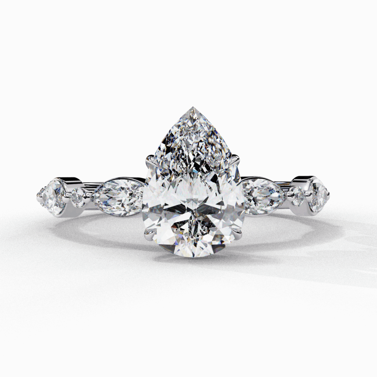 1.75 Carat Pear Cut Endless Love Solitaire Wedding Ring  Image 1