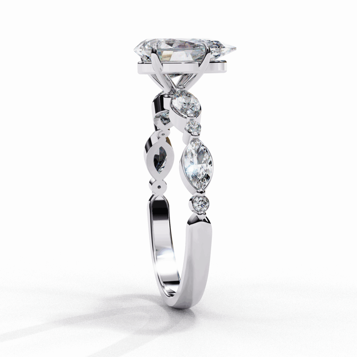 1.75 Carat Pear Cut Endless Love Solitaire Wedding Ring  Image 2