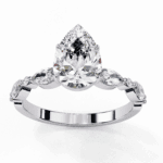 1.75 Carat Pear Cut Endless Love Solitaire Wedding Ring - Image 3