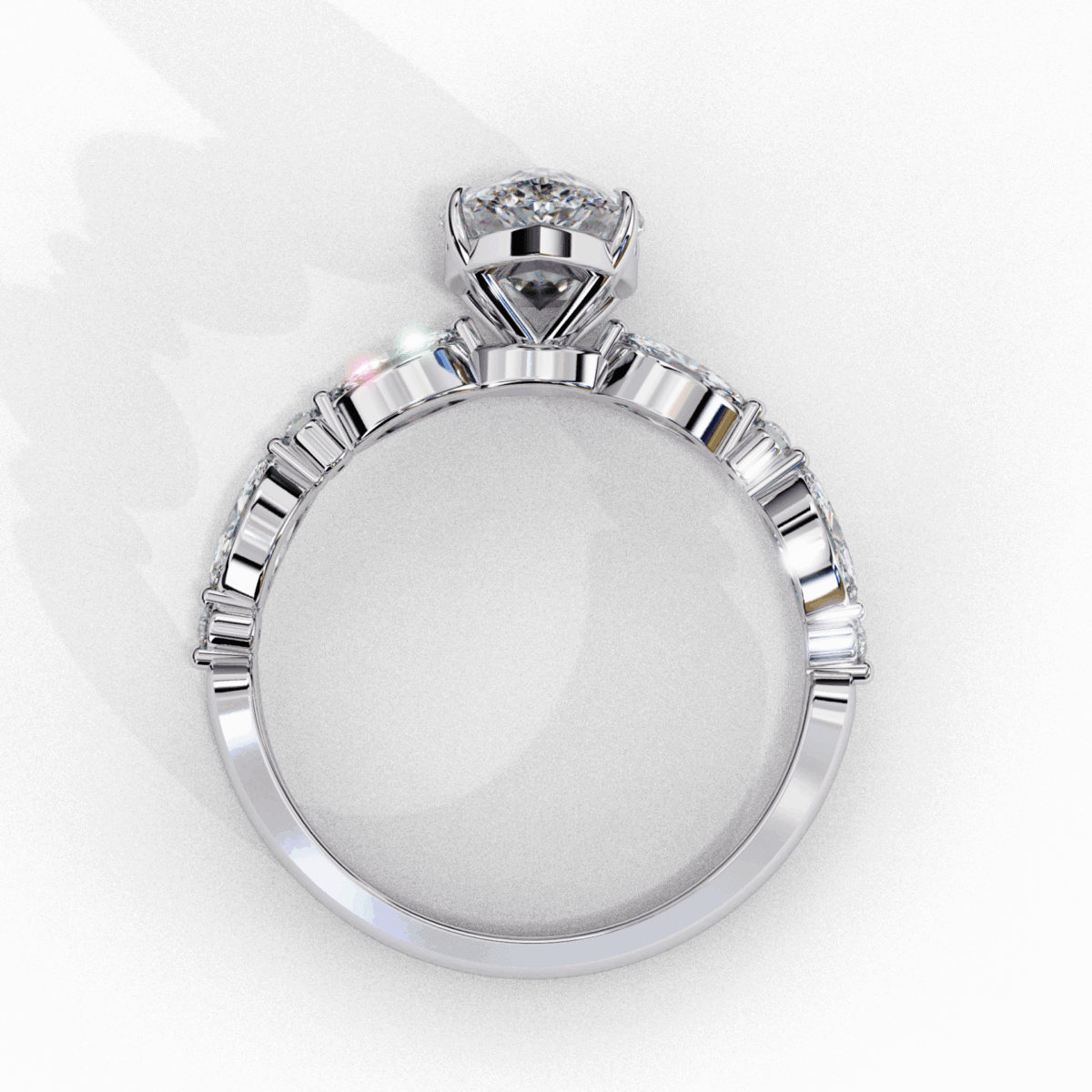 1.75 Carat Pear Cut Endless Love Solitaire Wedding Ring  Image 4