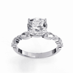 3.5 Carat Cushion Cut Endless Love Solitaire Wedding Ring - Image 4