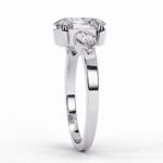 1.5 Carat Oval Cut Solitaire in Three Stone Setting - Image 2