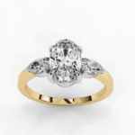 1.5 Carat Oval Cut Solitaire in Three Stone Setting - Image 8