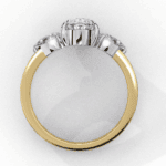 1.5 Carat Oval Cut Solitaire in Three Stone Setting - Image 9