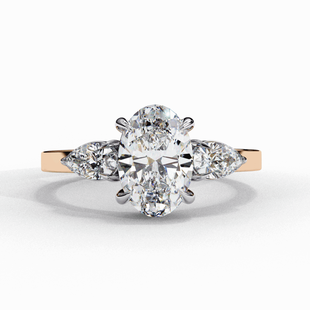 1.5 Carat Oval Cut Solitaire in Three Stone Setting  Image 10