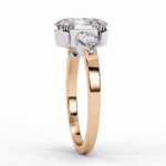 1.5 Carat Oval Cut Solitaire in Three Stone Setting - Image 11