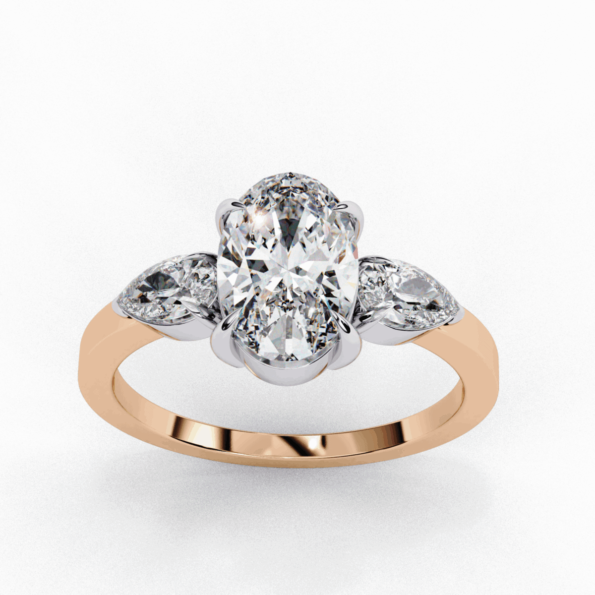 1.5 Carat Oval Cut Solitaire in Three Stone Setting  Image 12