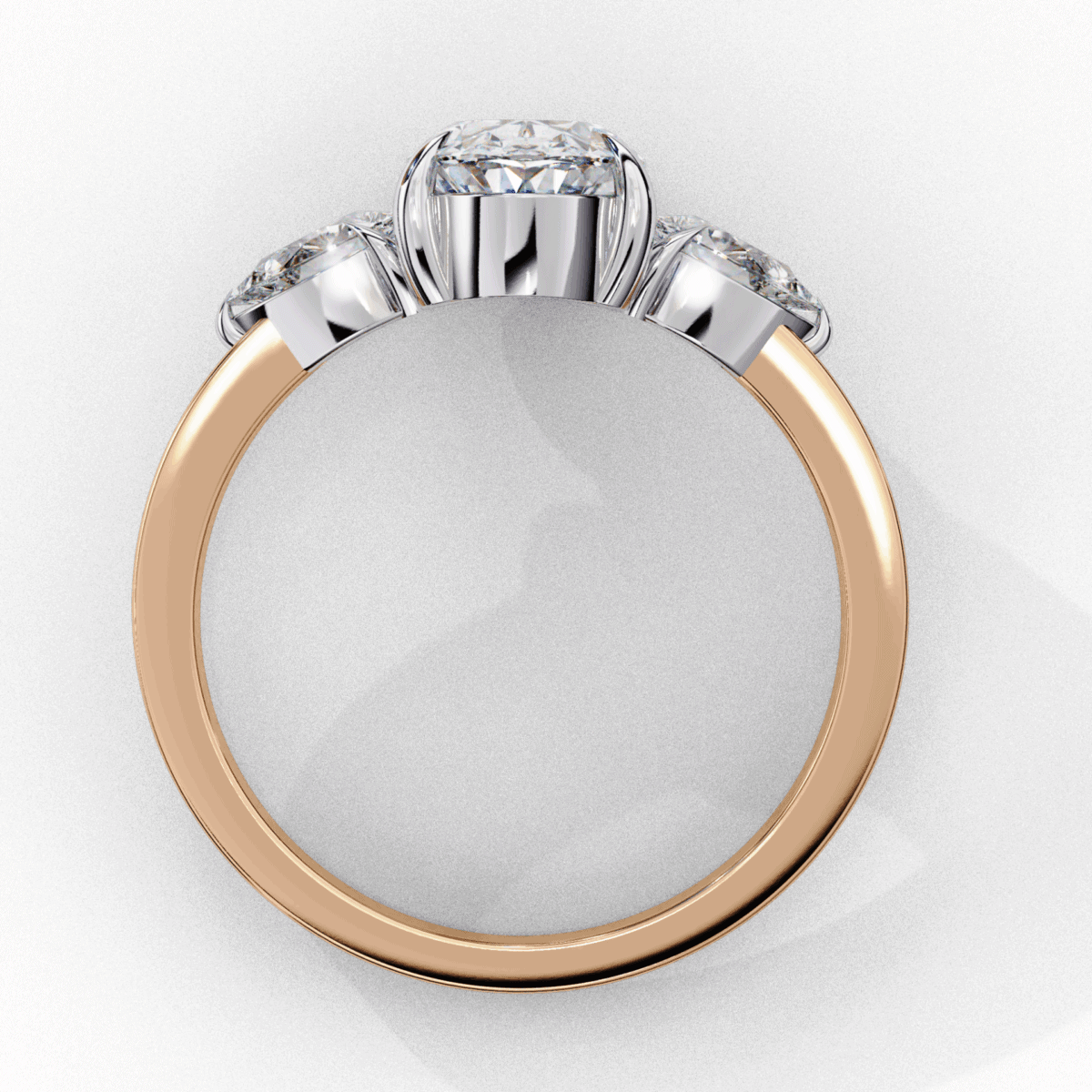 1.5 Carat Oval Cut Solitaire in Three Stone Setting  Image 13