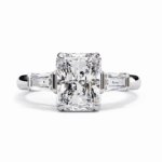 3.25 Carat Radiant and Baguette Cut Solitaire Edit Ring