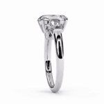 3.25 Carat Radiant and Baguette Cut Solitaire Edit Ring - Image 2