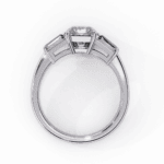 3.25 Carat Radiant and Baguette Cut Solitaire Edit Ring - Image 4