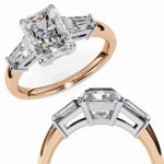 3.25 Carat Radiant and Baguette Cut Solitaire Edit Ring - Image 10