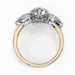 3 Carat Pear Cut Solitaire in Three Stone Setting - Image 9