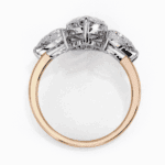 3 Carat Pear Cut Solitaire in Three Stone Setting - Image 13