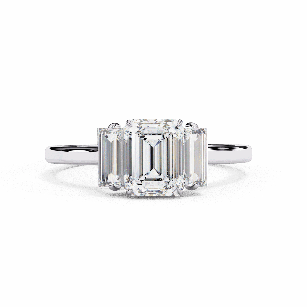 1.5 Carat Emerald Cut Timeless Bond Solitaire Wedding Ring  Image 1