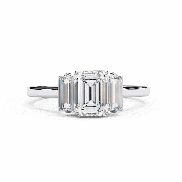 1.5 Carat Emerald Cut Timeless Bond Solitaire Wedding Ring
