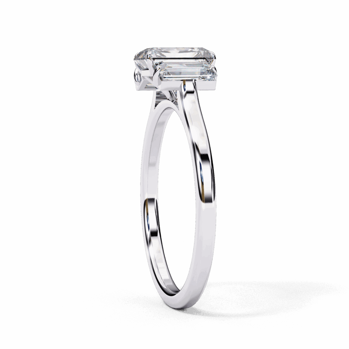 1.5 Carat Emerald Cut Timeless Bond Solitaire Wedding Ring  Image 2