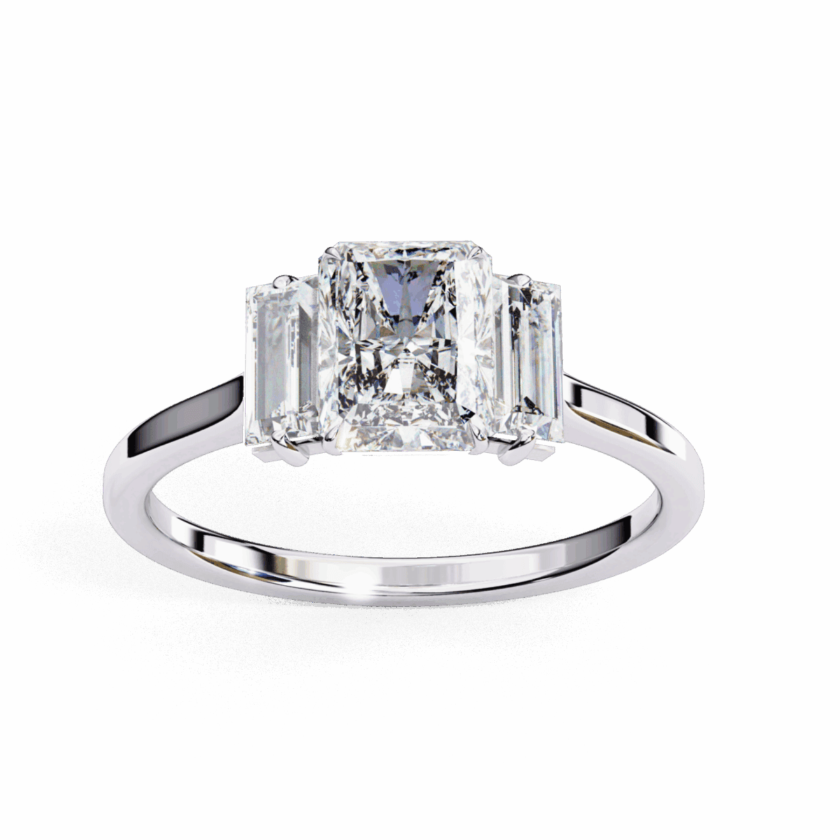 1.75 Carat Radiant Cut Timeless Bond Solitaire Wedding Ring  Image 3