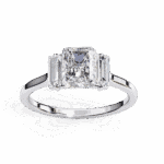 1.75 Carat Radiant Cut Timeless Bond Solitaire Wedding Ring - Image 3