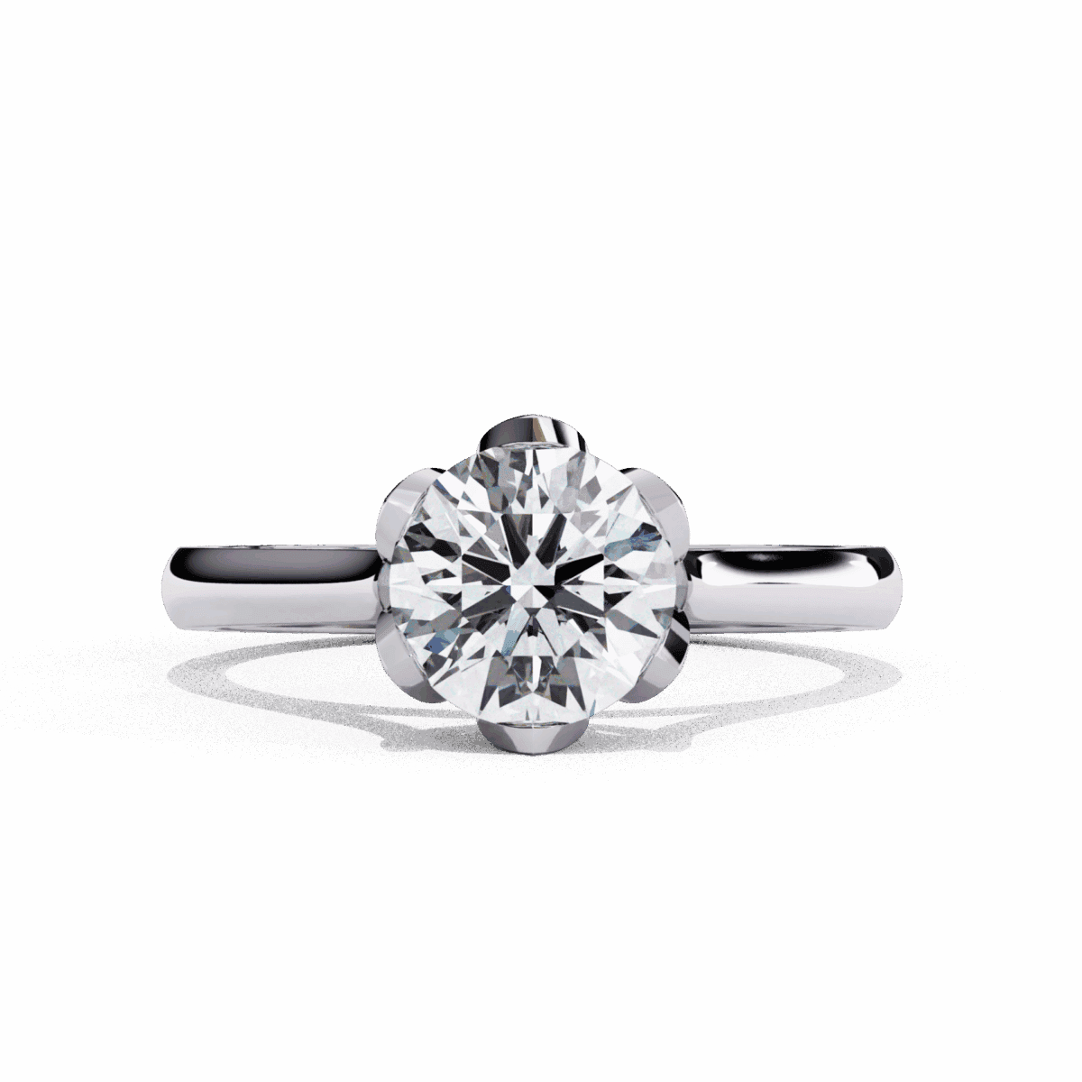 1.5 Carat Round Cut Classic Solitaire Band  Image 1