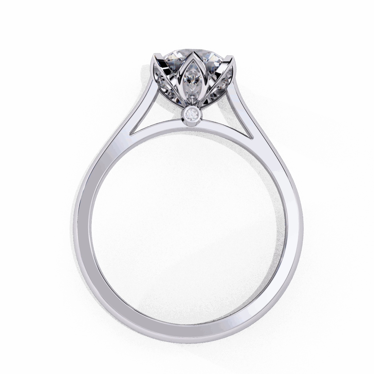 1.5 Carat Round Cut Classic Solitaire Band  Image 2