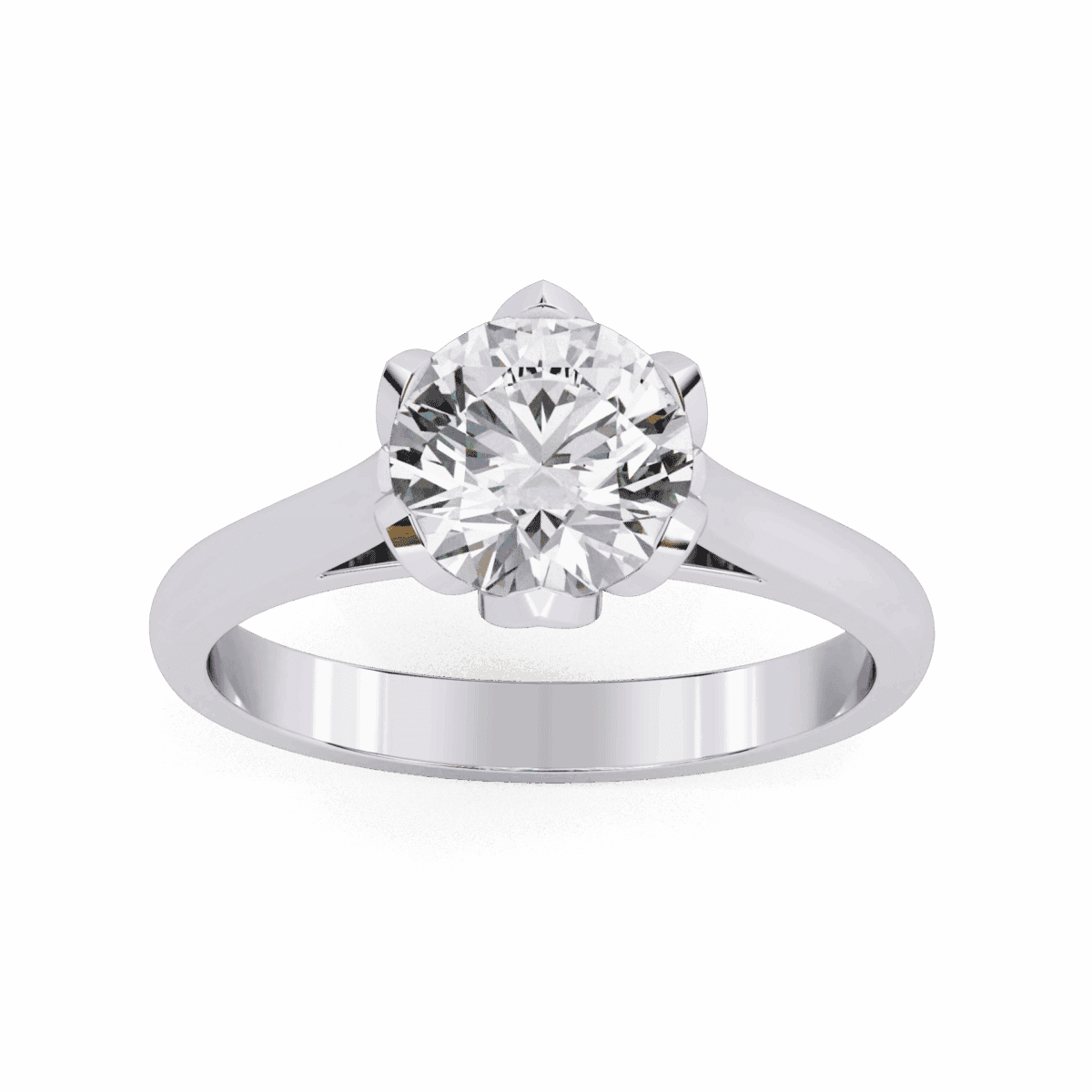 1.5 Carat Round Cut Classic Solitaire Band  Image 3