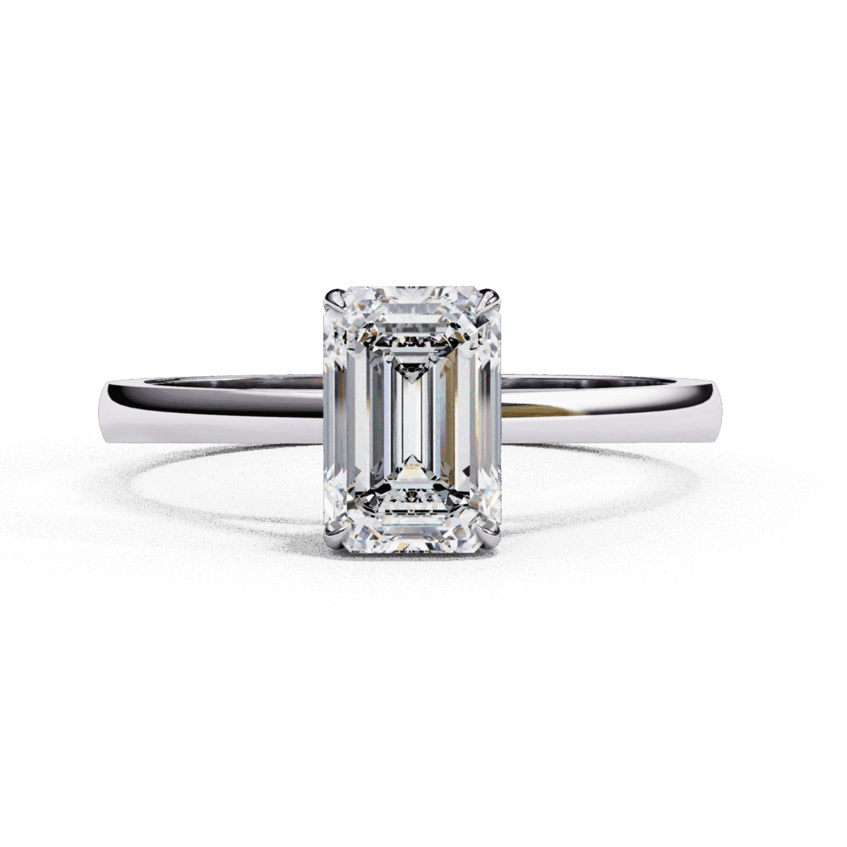 1.25 Carat Emerald Cut Solitaire Diamond Ring  Image 1