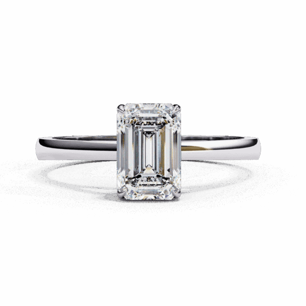1.25 Carat Emerald Cut Solitaire Diamond Ring