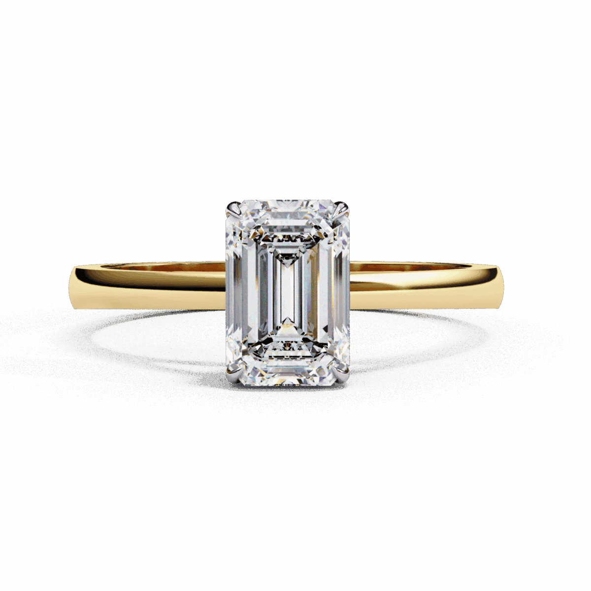 1.25 Carat Emerald Cut Solitaire Diamond Ring  Image 5