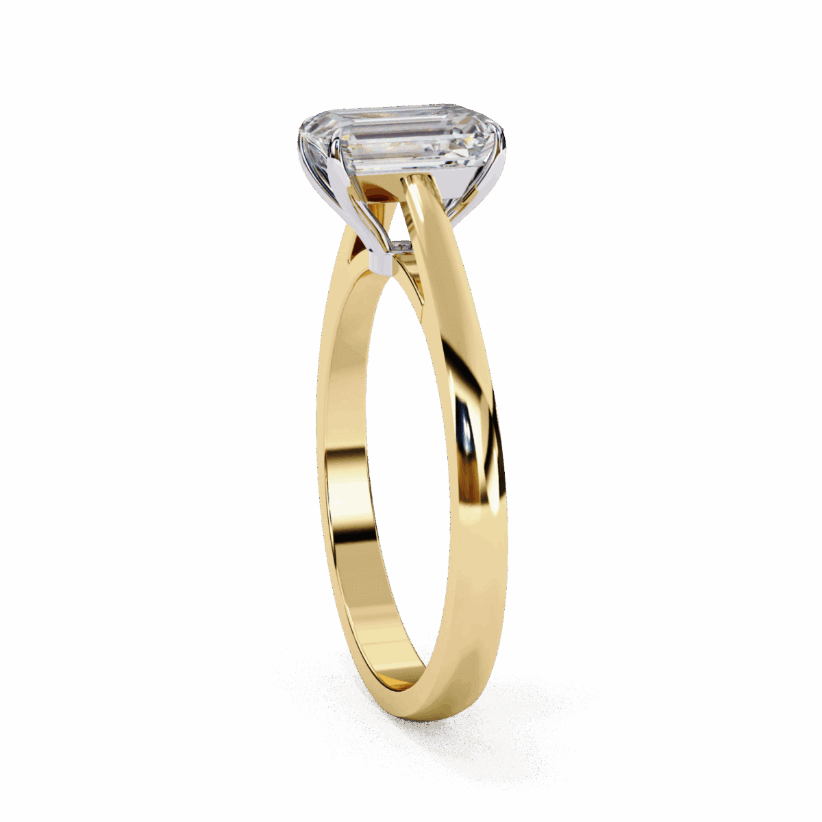 1.25 Carat Emerald Cut Solitaire Diamond Ring  Image 6