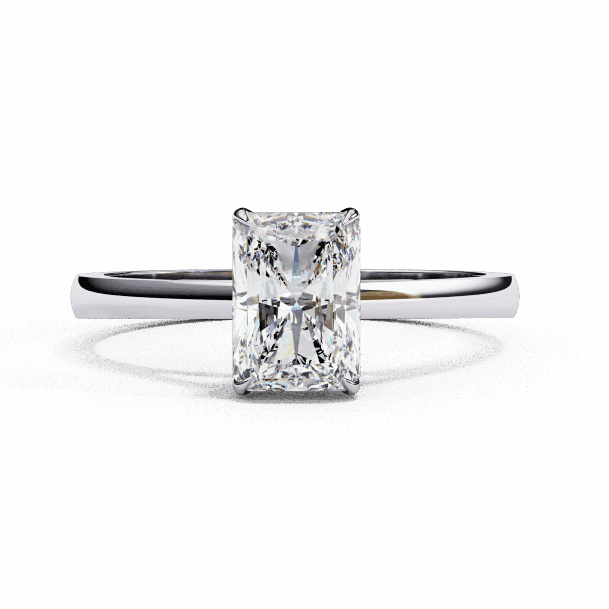 1.25 Carat Radiant Cut Solitaire Diamond Ring  Image 1