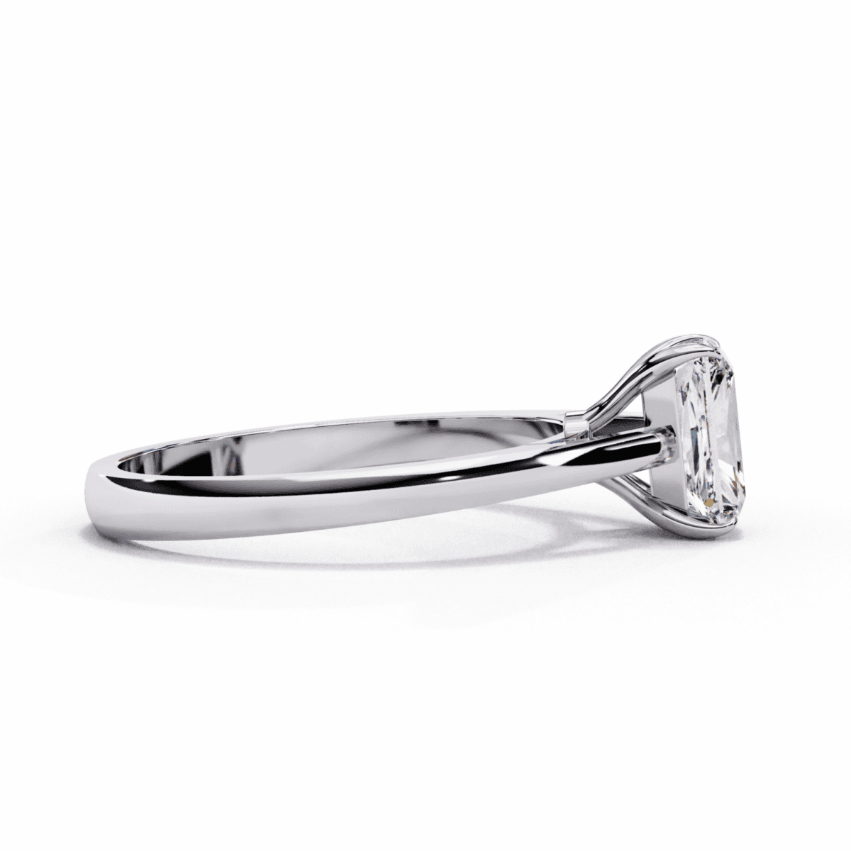 1.25 Carat Radiant Cut Solitaire Diamond Ring  Image 3