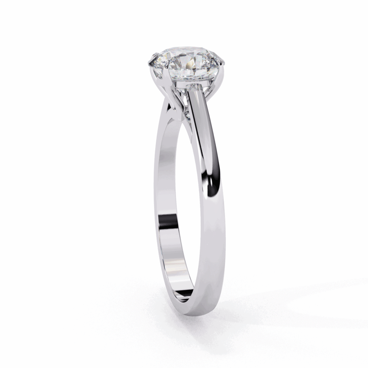 1.25 Carat Round Cut Solitaire Diamond Ring  Image 2