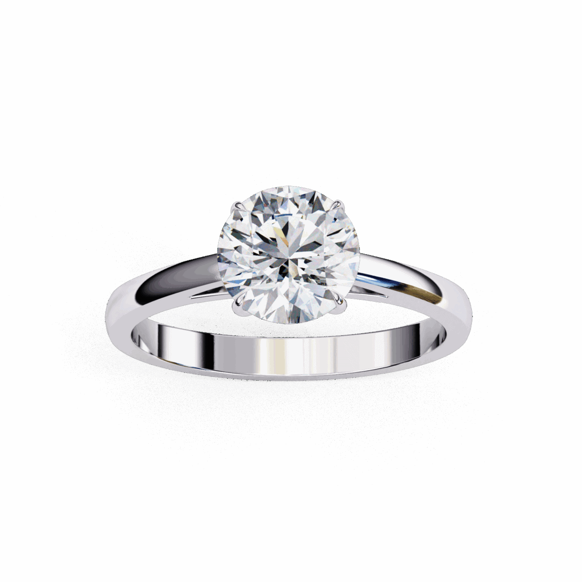 1.25 Carat Round Cut Solitaire Diamond Ring  Image 3