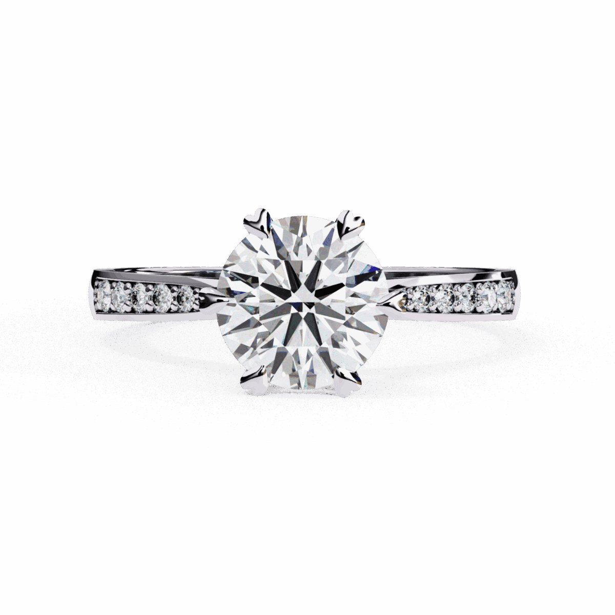 1.5 Carat Round Cut Solitaire in Channel Setting  Image 1