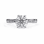 1.5 Carat Round Cut Solitaire in Channel Setting