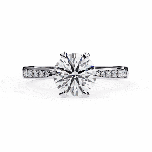 1.5 Carat Round Cut Solitaire in Channel Setting