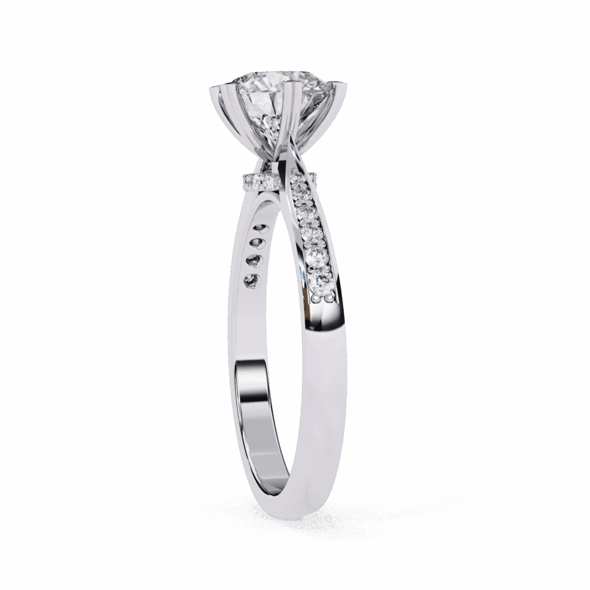 1.5 Carat Round Cut Solitaire in Channel Setting  Image 2