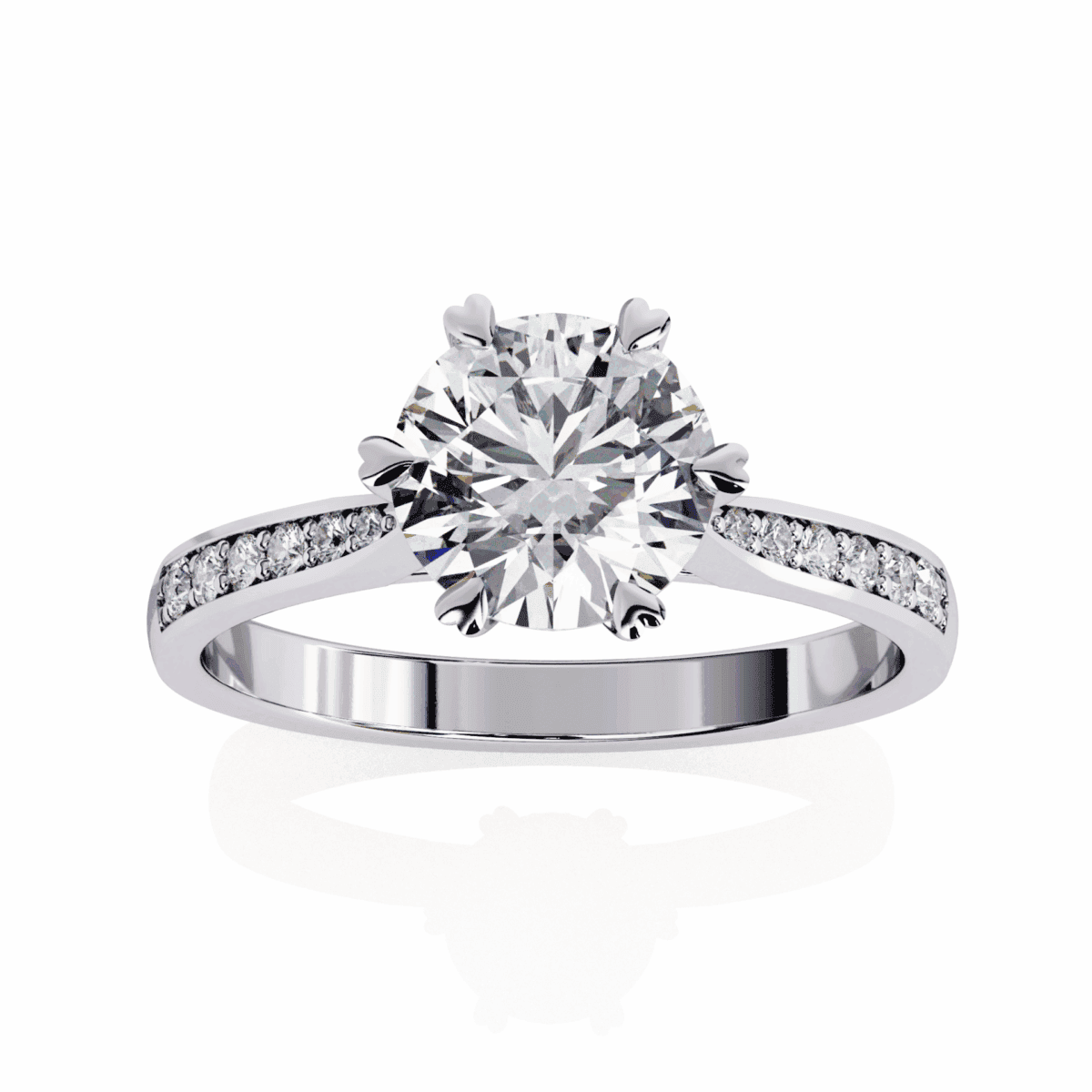 1.5 Carat Round Cut Solitaire in Channel Setting  Image 3