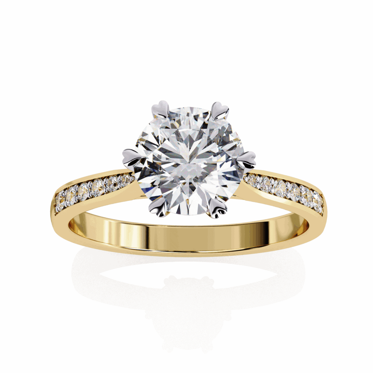 1.5 Carat Round Cut Solitaire in Channel Setting  Image 7