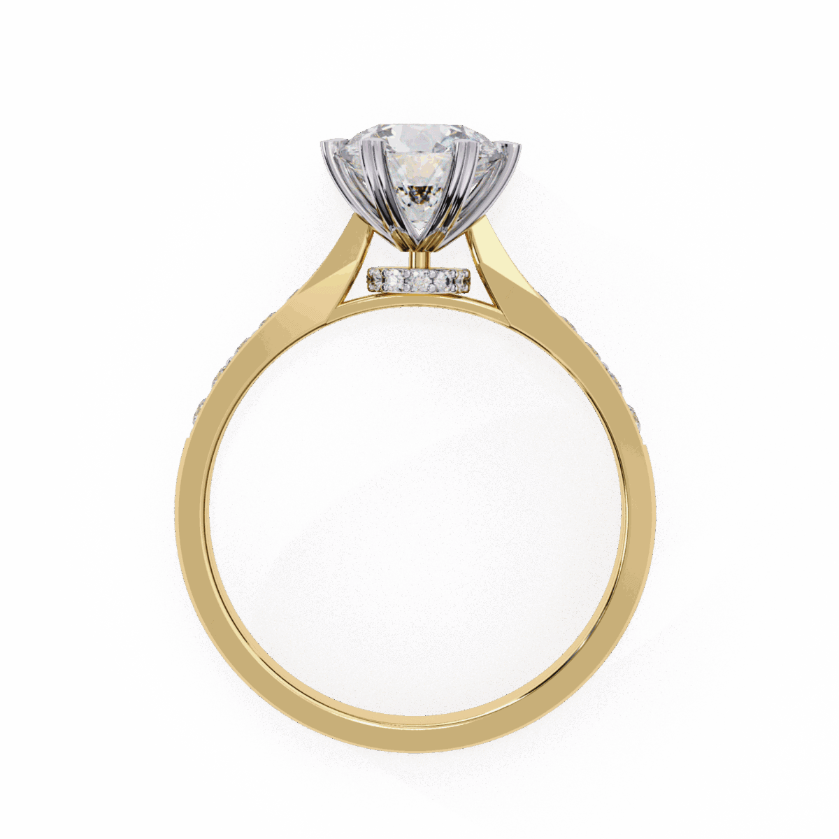1.5 Carat Round Cut Solitaire in Channel Setting  Image 8